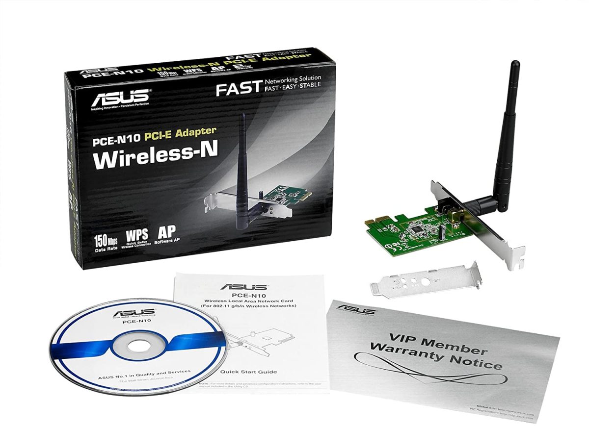 جعبه کارت شبکه asus مدل PCE-N10